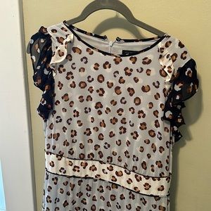 Ann Taylor Tiered Midi Dress Size Small Patterned